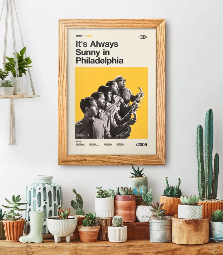 Mid-century modern It's Always Sunny in Philadelphia TV series poster