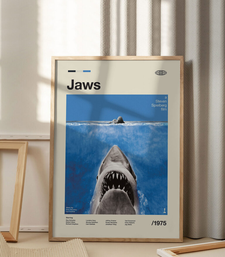 Mid-century modern Jaws movie poster