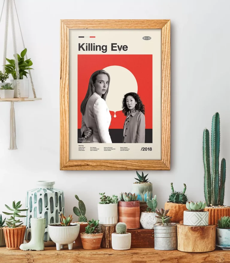 Mid-century modern Killing Eve TV series poster