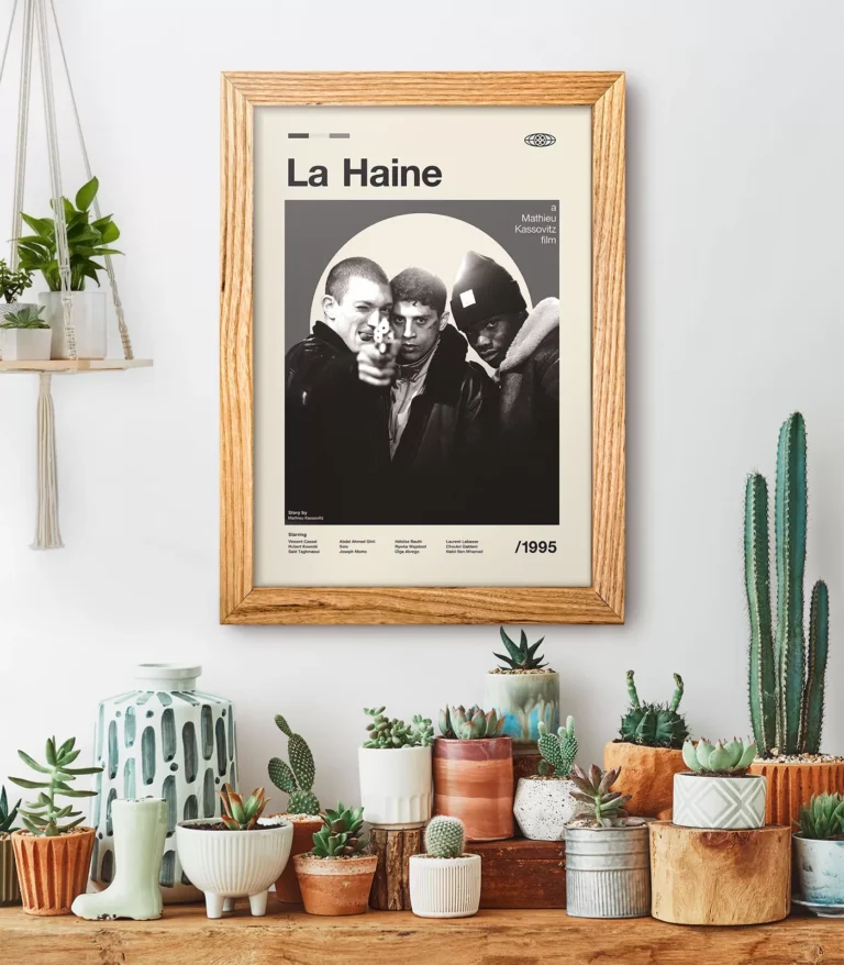 Mid-century modern La Haine movie poster