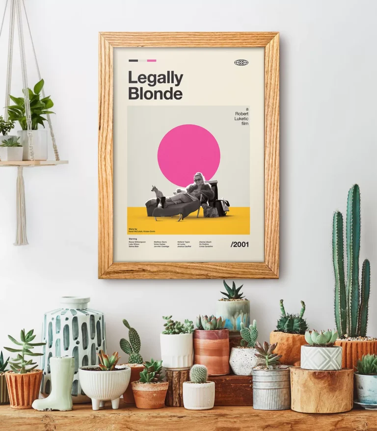 Mid-century modern Legally Blonde movie poster