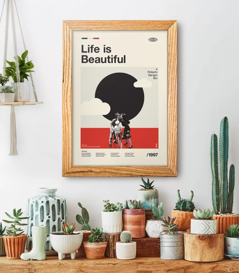 Mid-century modern Life is Beautiful movie poster
