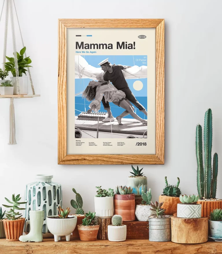 Mid-century modern Mamma Mia! movie poster