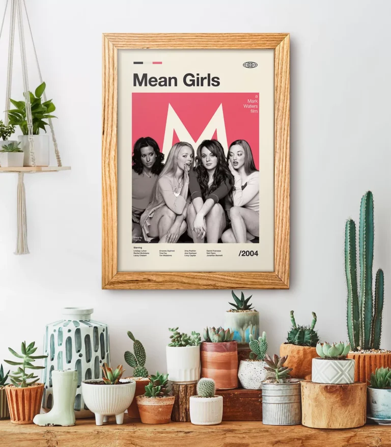 Mid-century modern Mean Girls movie poster