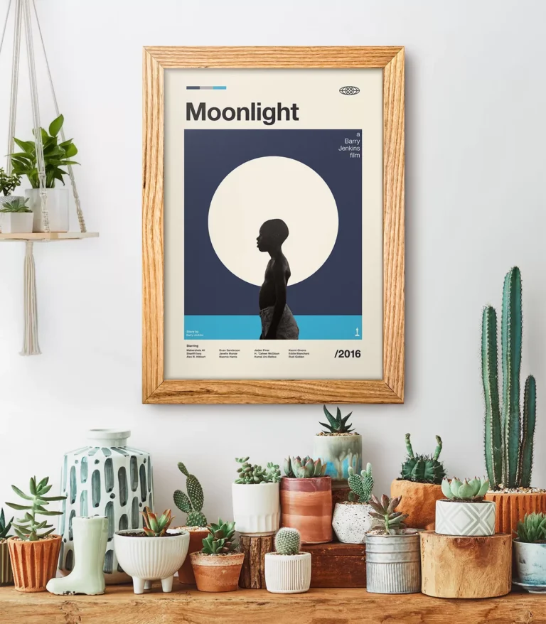 Mid-century modern Moonlight movie poster