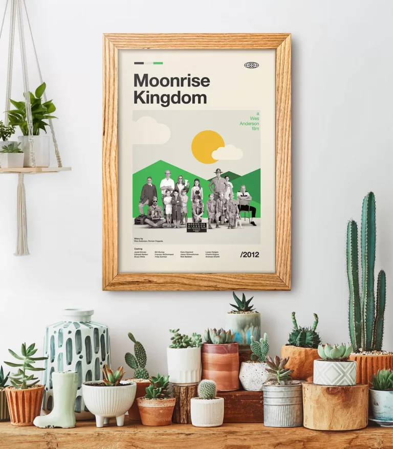 Mid-century modern Moonrise Kingdom movie poster