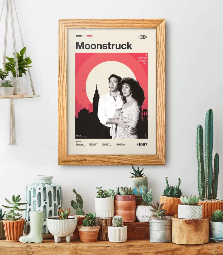 Mid-century modern Moonstruck movie poster