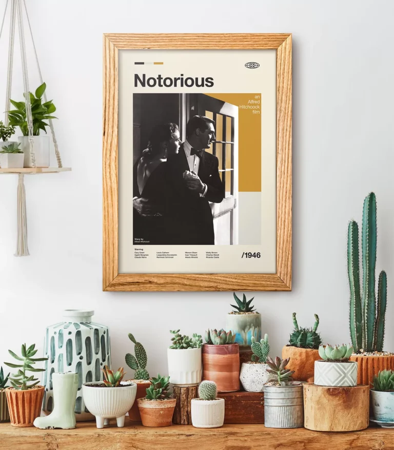 Mid-century modern Notorious movie poster
