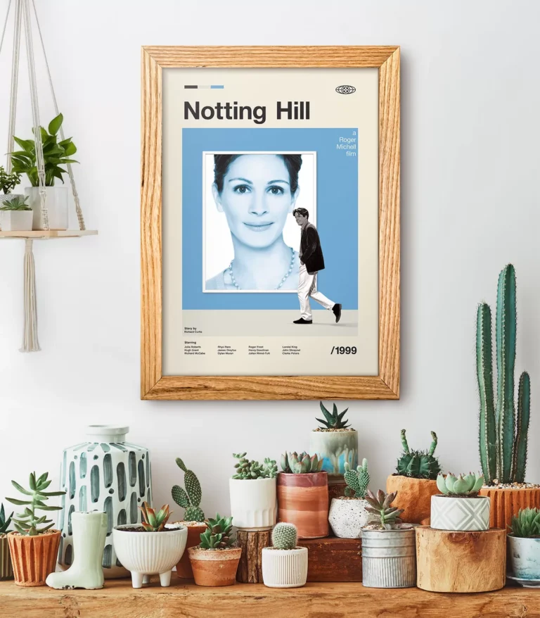 Mid-century modern Notting Hill movie poster
