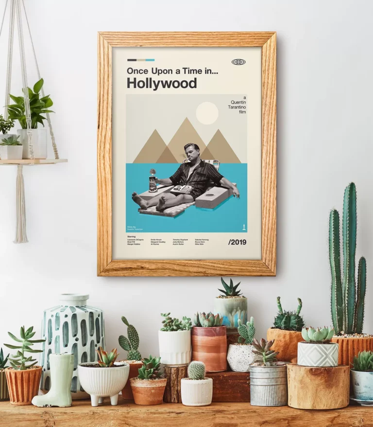 Mid-century modern Once Upon a Time... In Hollywood movie poster