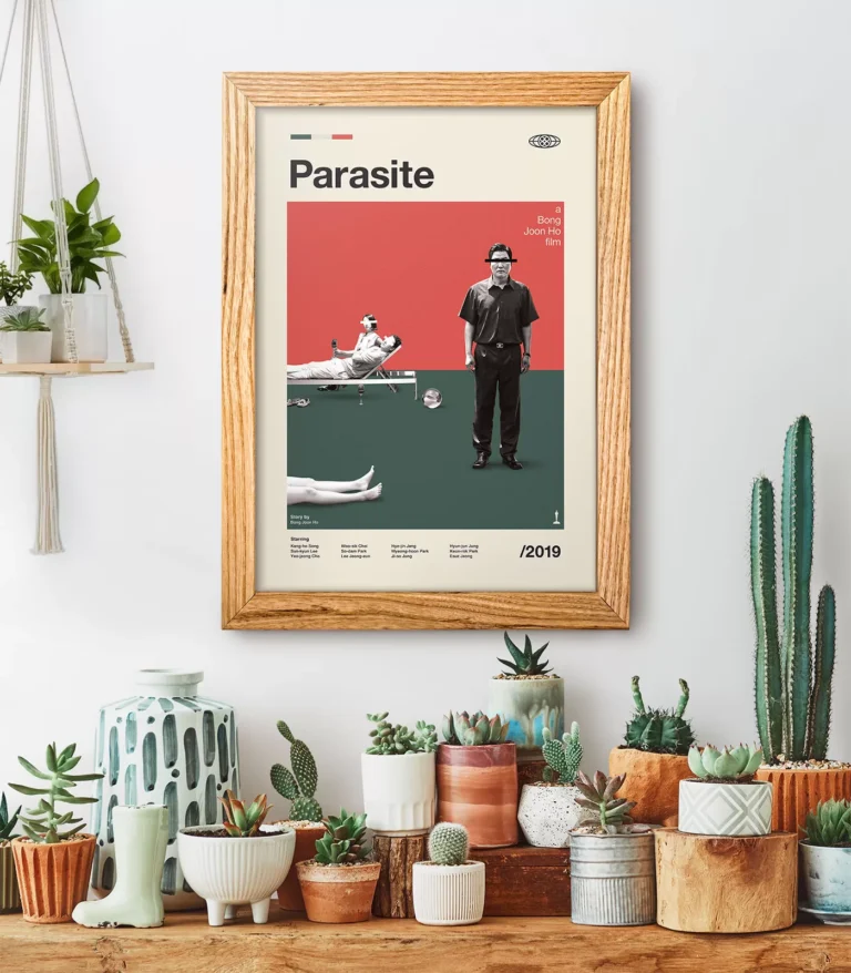 Mid-century modern Parasite movie poster