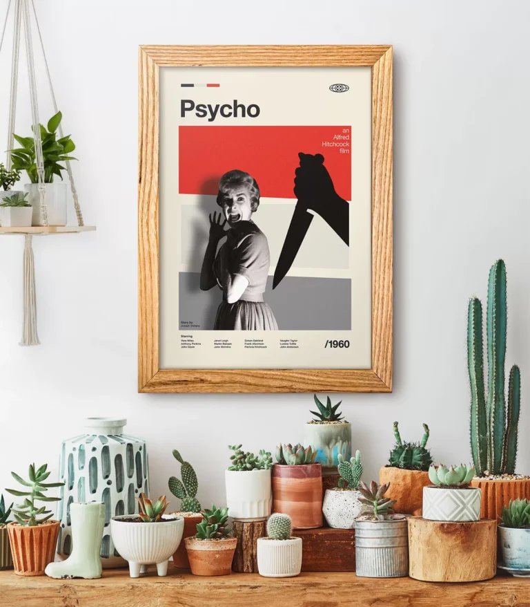 Mid-century modern Psycho movie poster