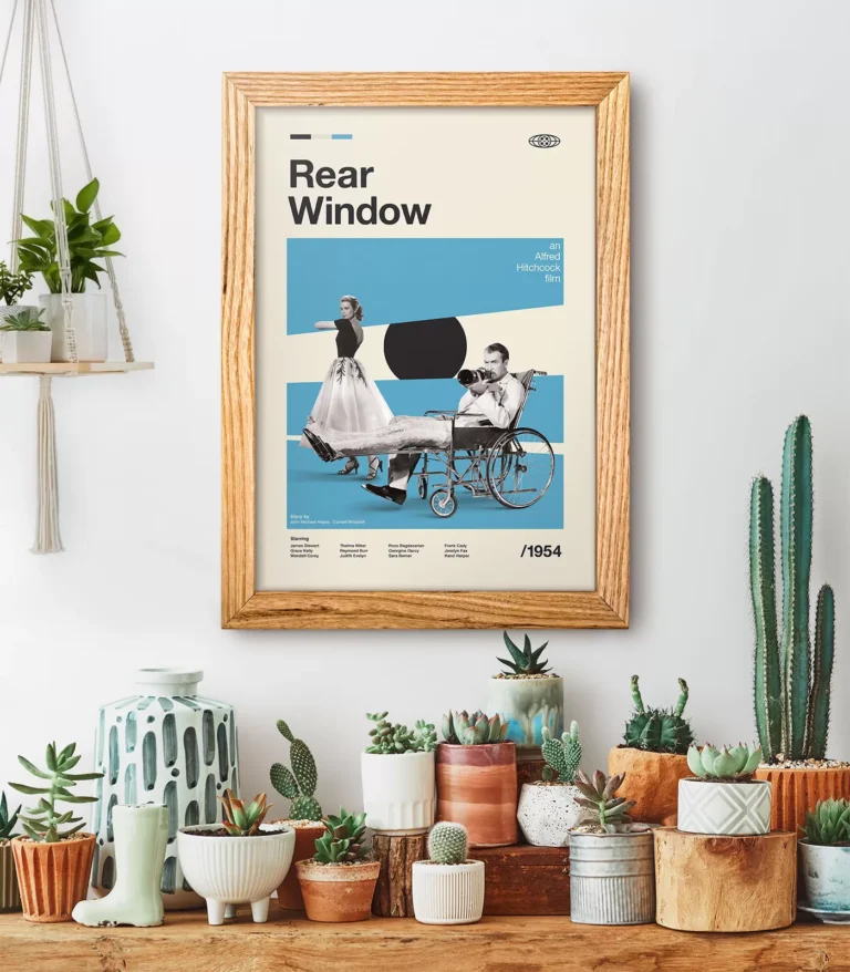 Mid-century modern Rear Window movie poster