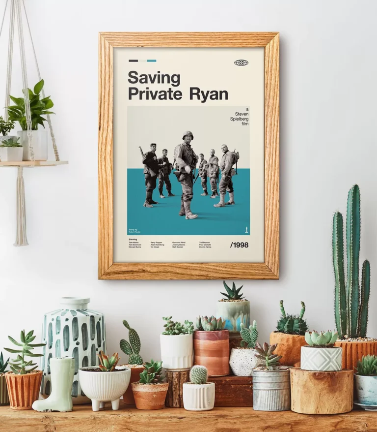 Mid-century modern Saving Private Ryan movie poster