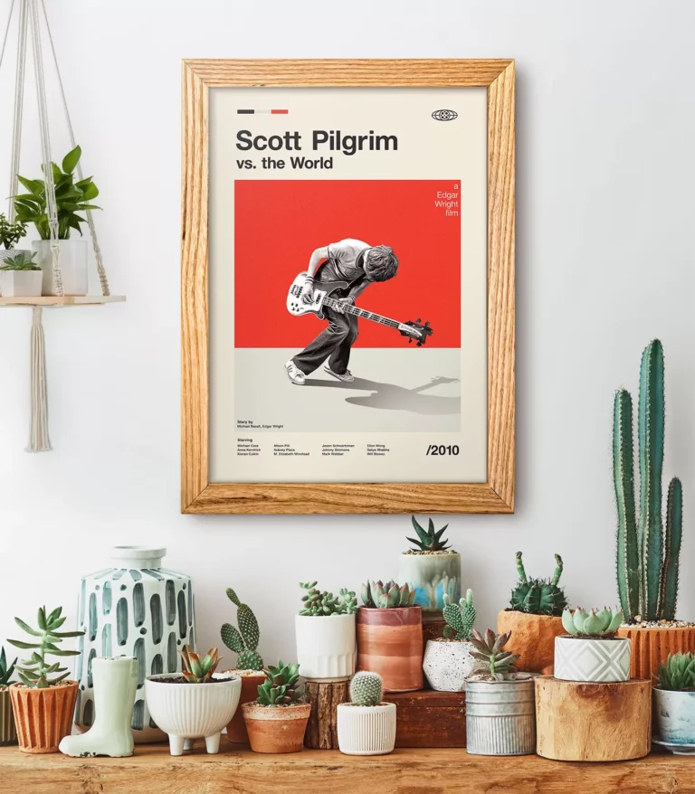 Mid-century modern Scott Pilgrim vs. the World movie poster