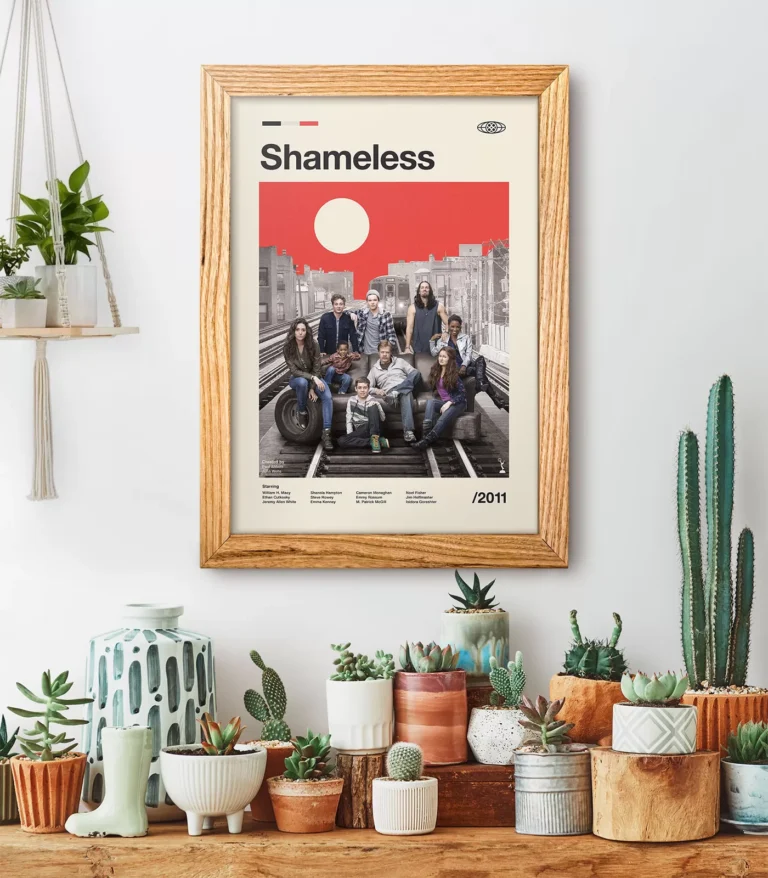 Mid-century modern Shameless TV series poster