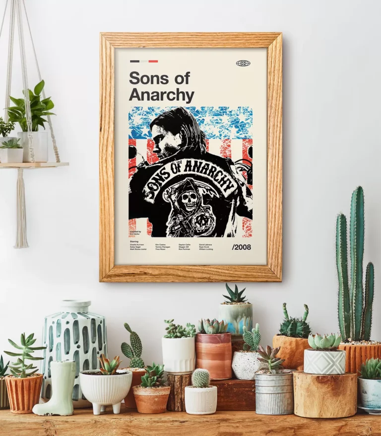 Mid-century modern Sons of Anarchy TV series poster