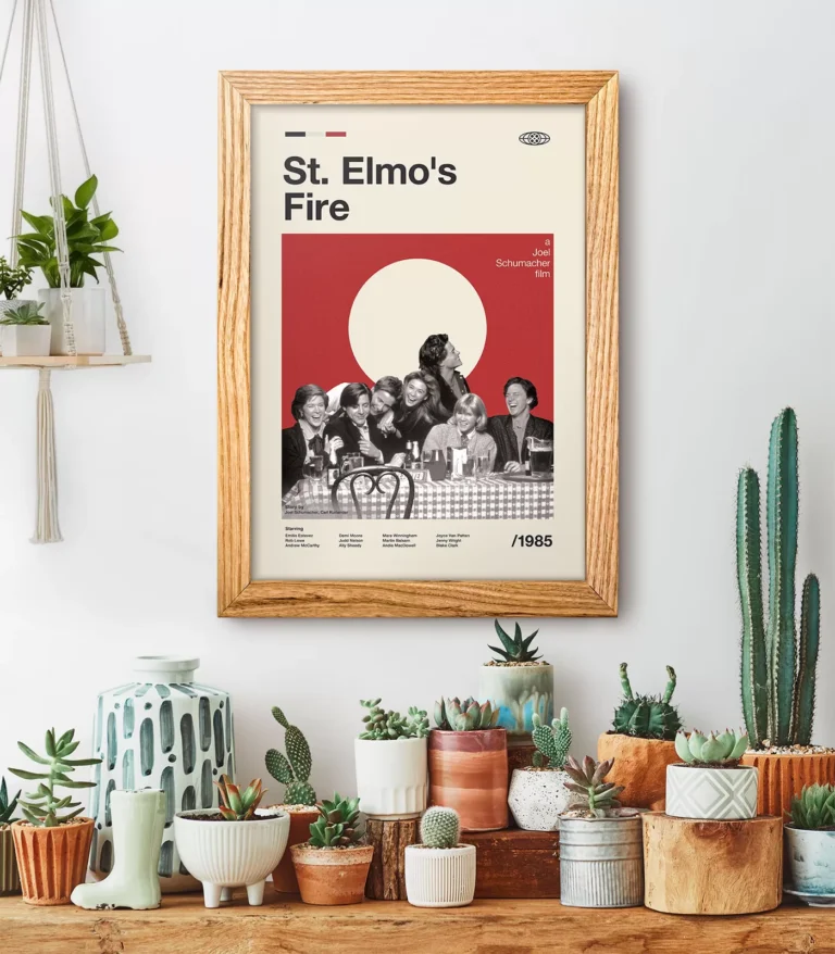 Mid-century modern St. Elmo's Fire movie poster