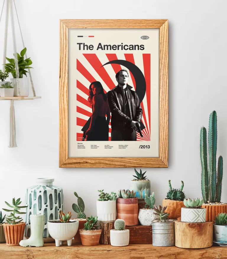 Mid-century modern The Americans TV series poster