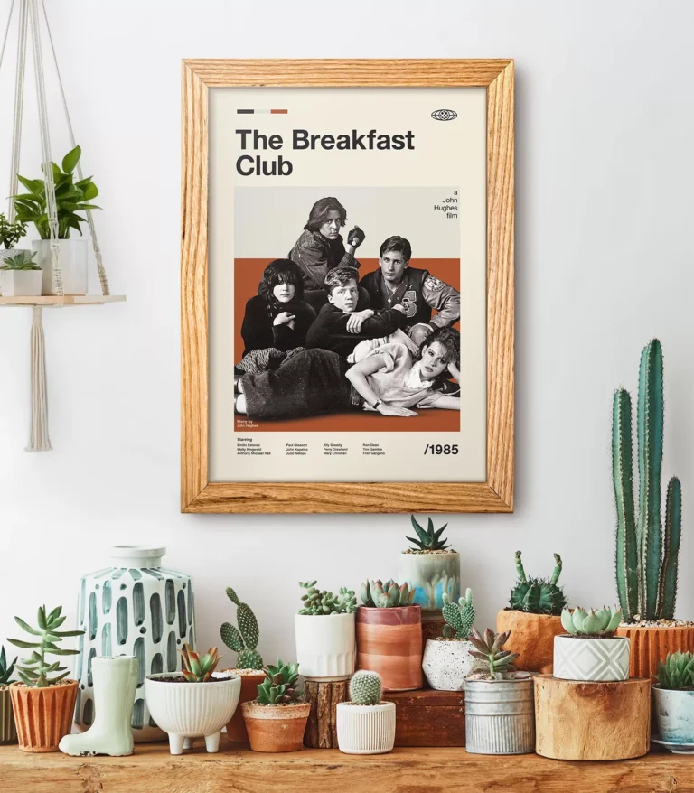 Mid-century modern The Breakfast Club movie poster