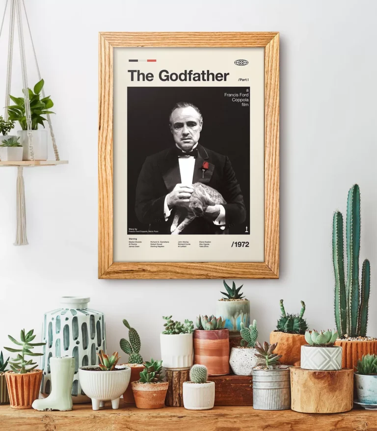 Mid-century modern The Godfather movie poster