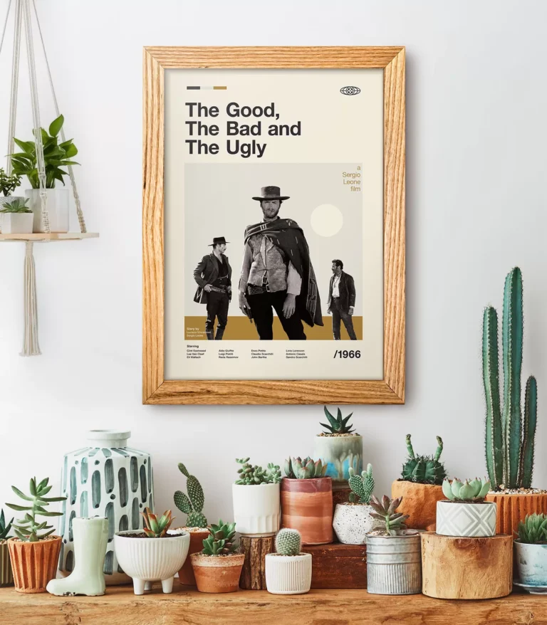 Mid-century modern The Good, The Bad and The Ugly movie poster