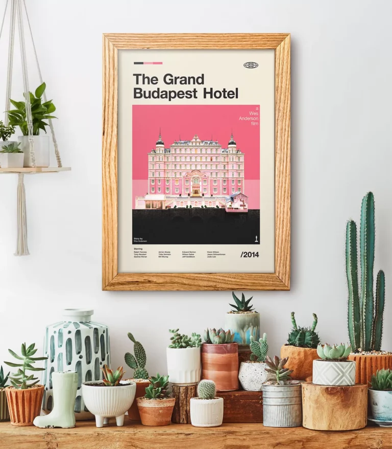Mid-century modern The Grand Budapest Hotel movie poster