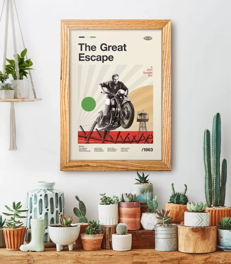 Mid-century modern The Great Escape movie poster