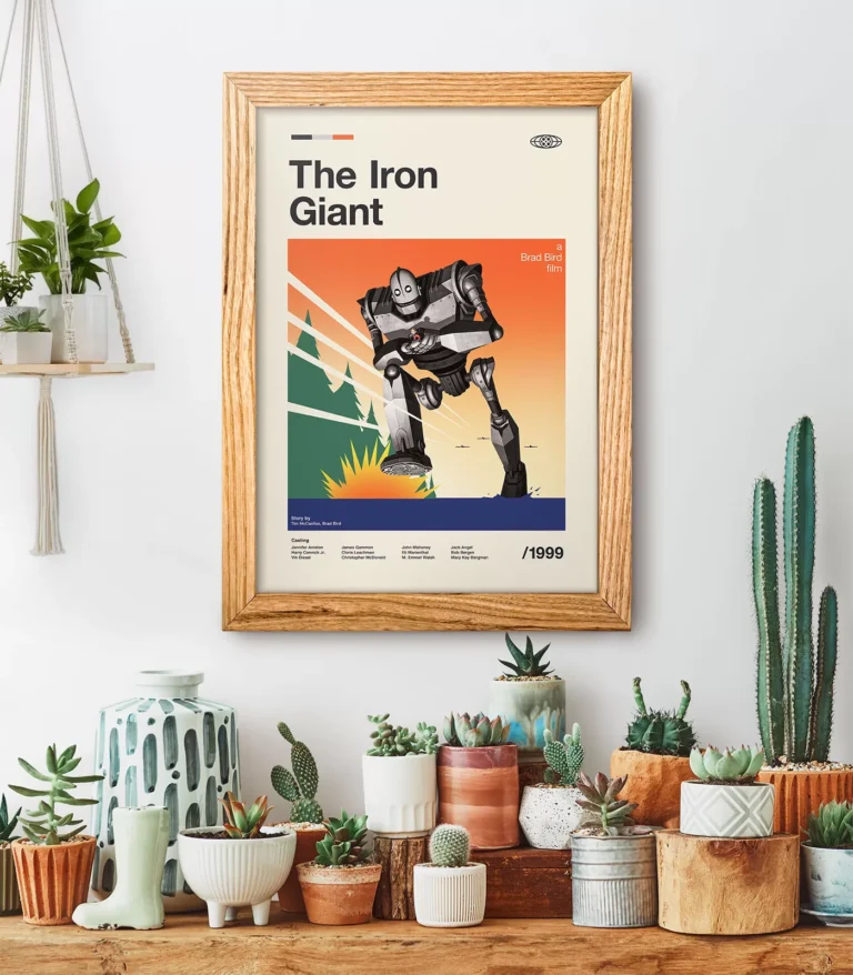 Mid-century modern The Iron Giant movie poster