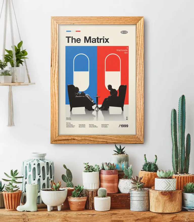 Mid-century modern The Matrix movie poster