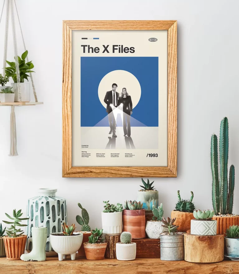 Mid-century modern The X Files TV series poster