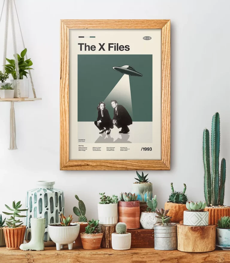 Mid-century modern The X Files TV series poster
