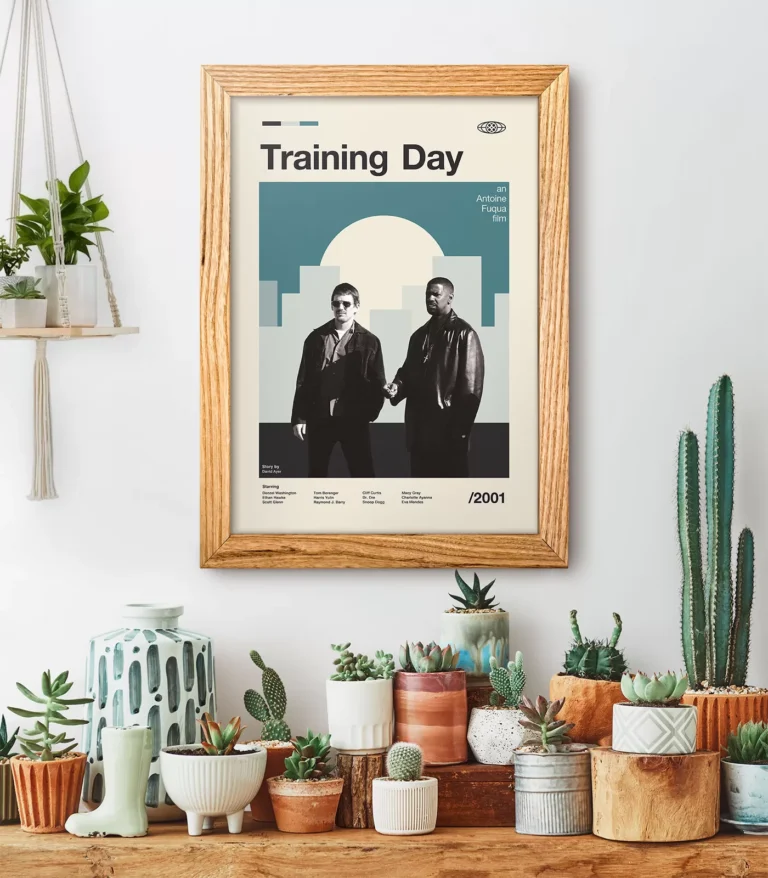 Mid-century modern Training Day movie poster
