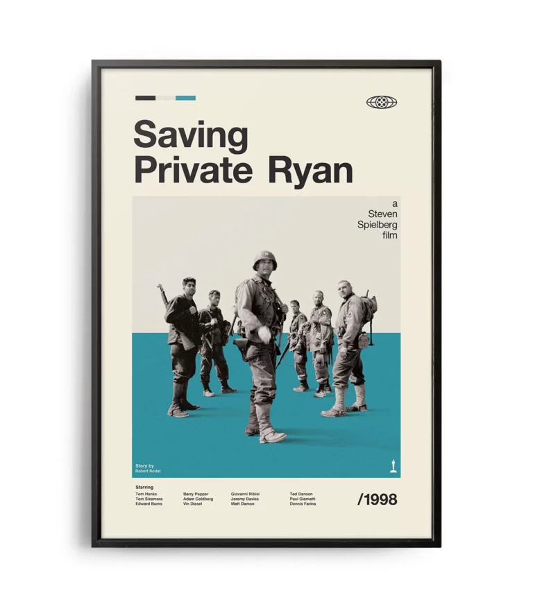 Mid-century modern Saving Private Ryan movie poster