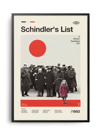 Mid-century modern Schindler's List movie poster