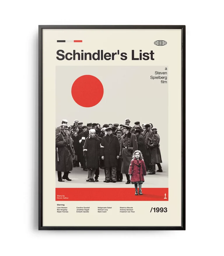 Mid-century modern Schindler's List movie poster