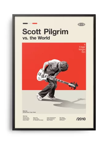 Mid-century modern Scott Pilgrim vs. the World movie poster