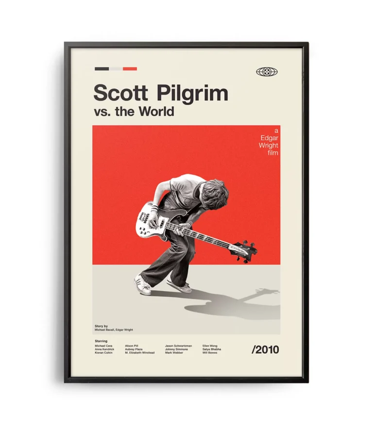 Mid-century modern Scott Pilgrim vs. the World movie poster