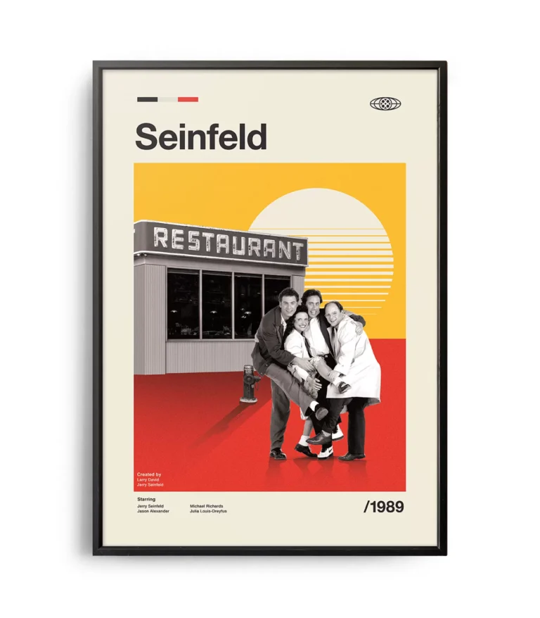 Mid-century modern Seinfeld TV series poster