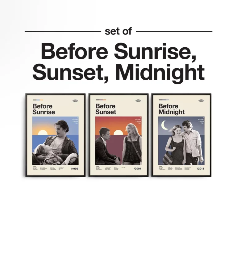 Mid-century modern Before Sunrise, Sunset and Midnight Trilogy posters