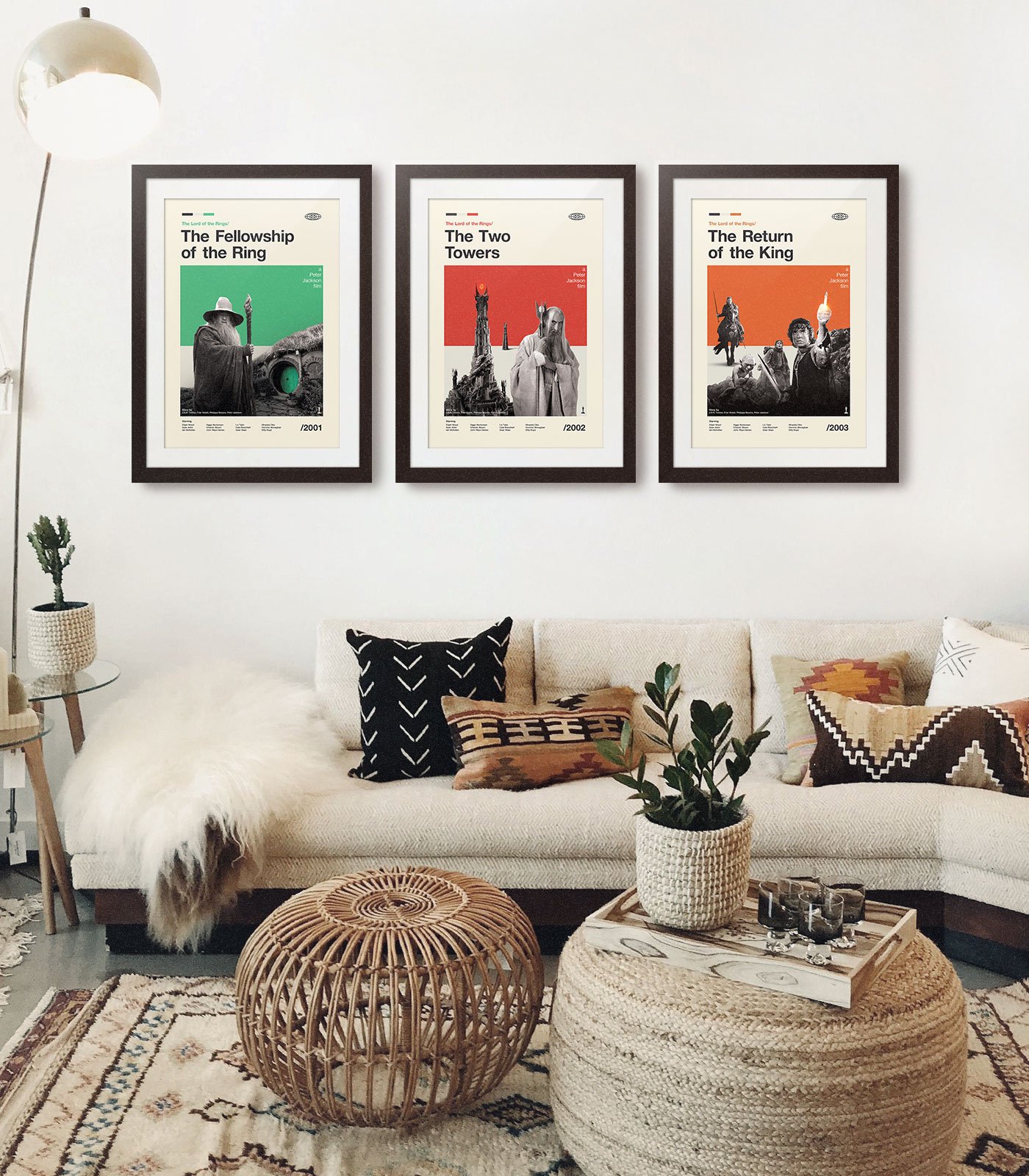 Mid-century modern The Lord of the Rings Trilogy posters - Weekend Poster