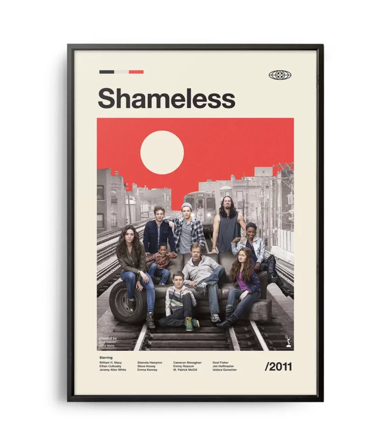 Mid-century modern Shameless TV series poster