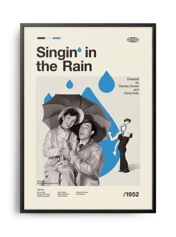 Mid-century modern Singin' in the Rain movie poster