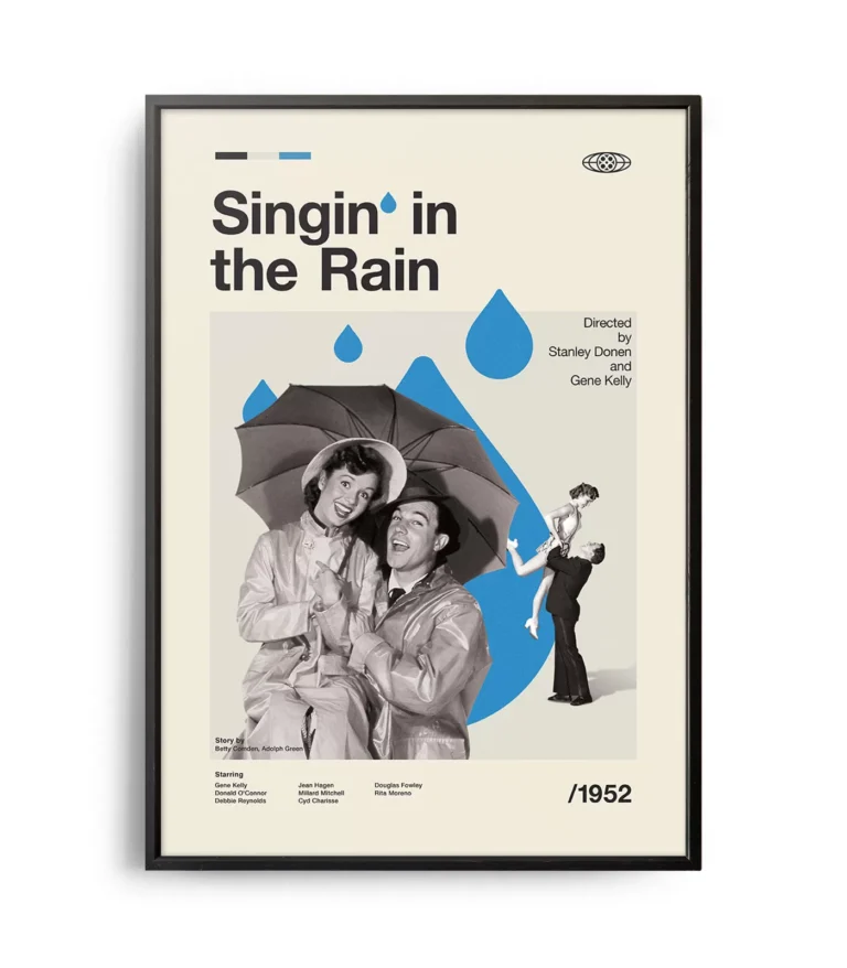 Mid-century modern Singin' in the Rain movie poster