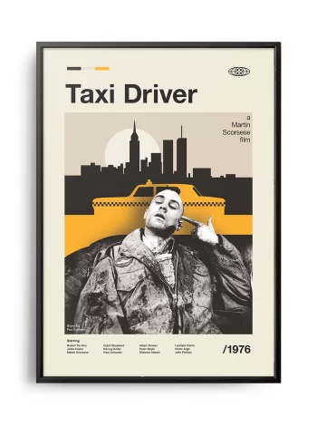 Mid-century modern Taxi Driver movie poster
