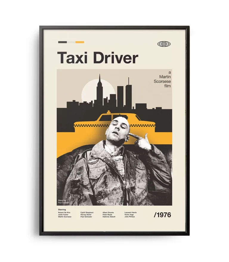Mid-century modern Taxi Driver movie poster