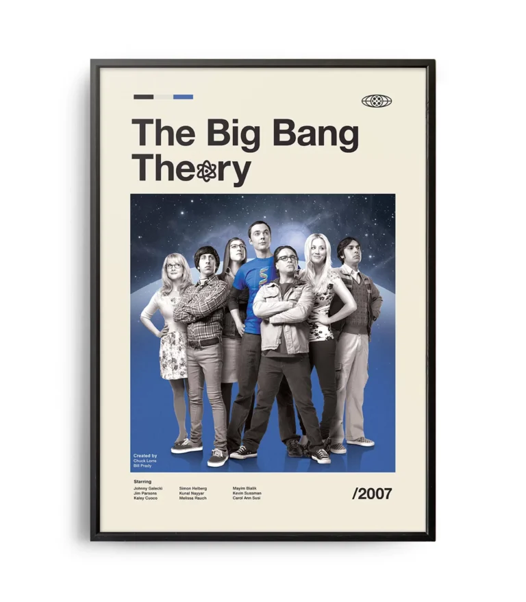 Mid-century modern The Big Bang Theory TV series poster
