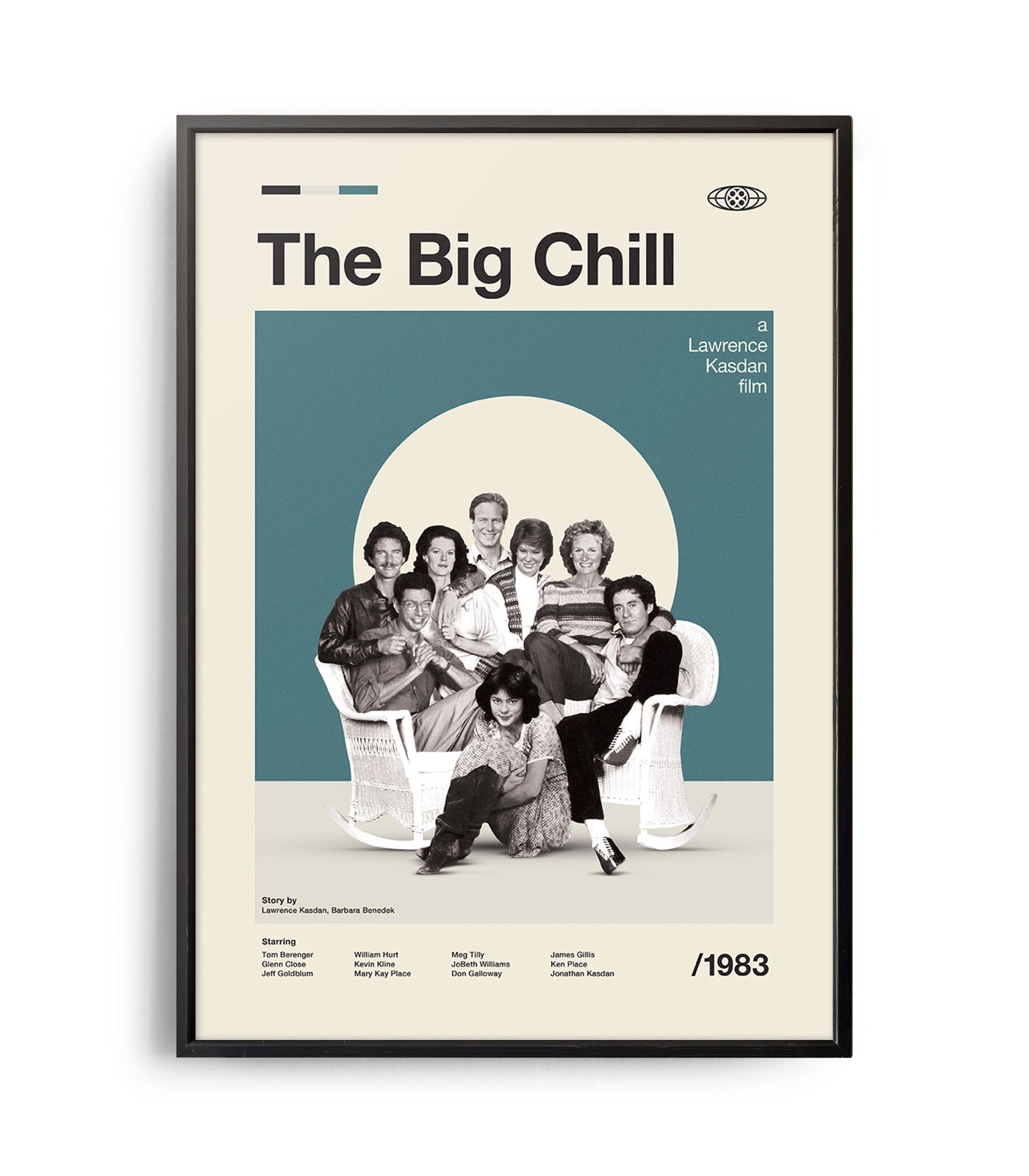 Midcentury modern The Big Chill movie poster Weekend Poster