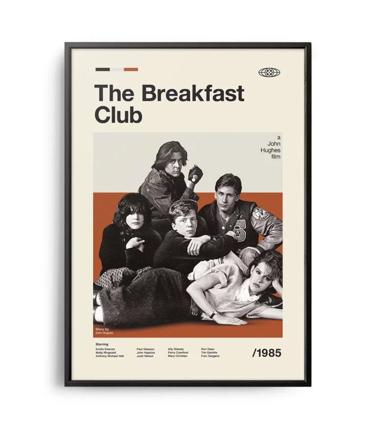 Mid-century modern The Breakfast Club movie poster