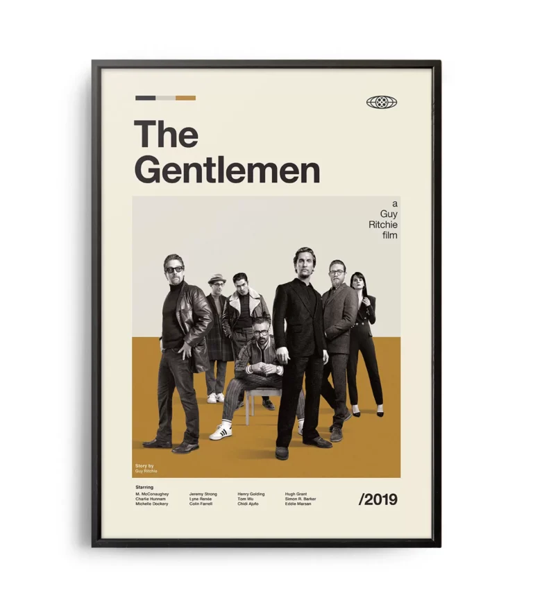 Mid-century modern The Gentlemen movie poster